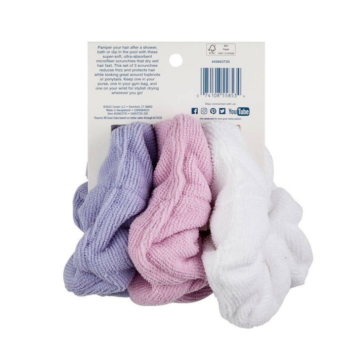 Conair Towel Hair Scrunchies - 3pc
