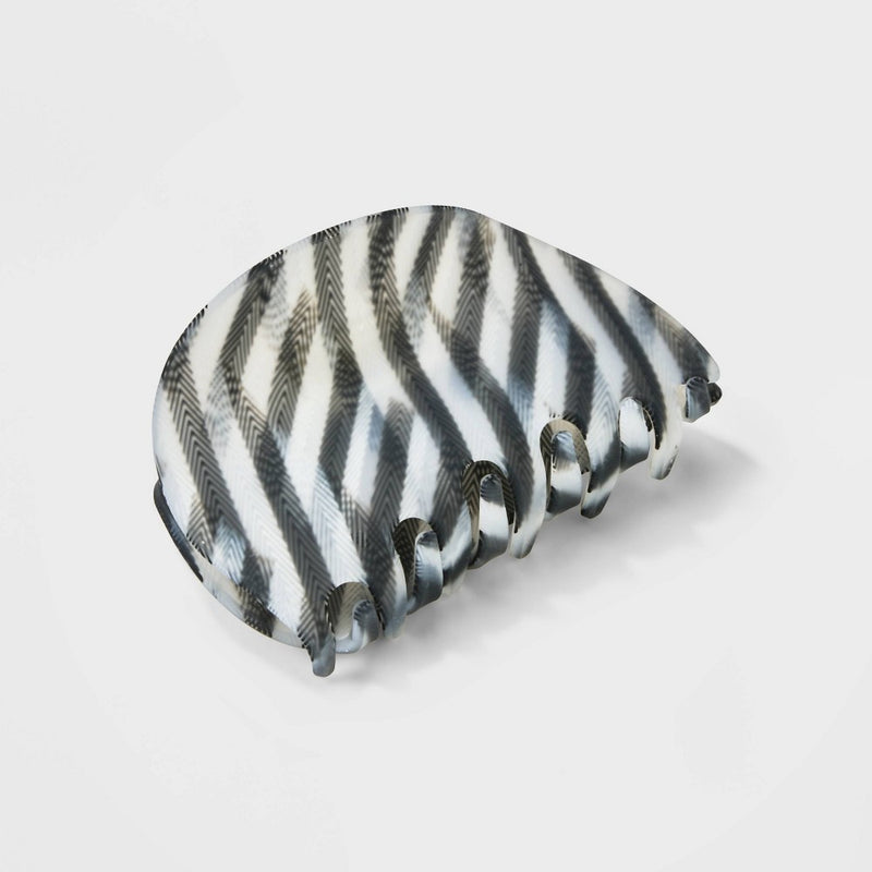 Oval Claw Hair Clip - Universal Thread Black/Silver