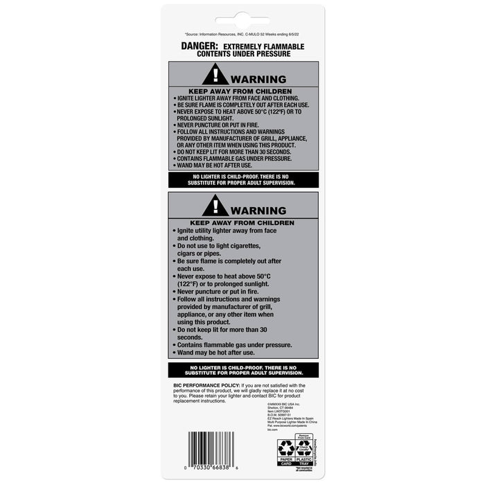 BiC EZ 2ct Reach and Multi-Purpose Lighter