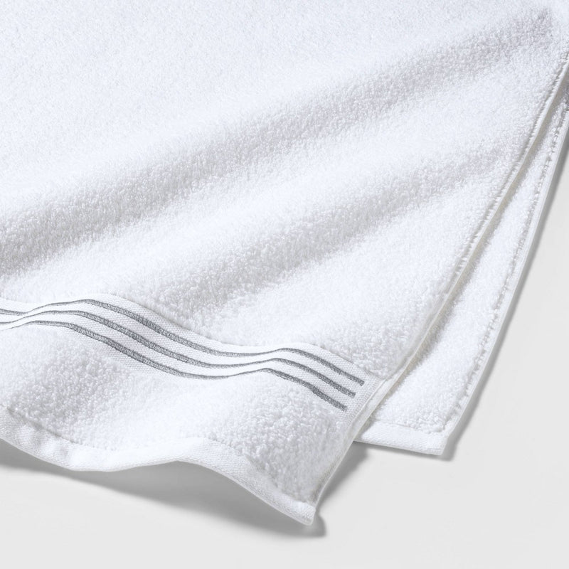Spa Bath Sheet Light Gray Stripe - Threshold Signature