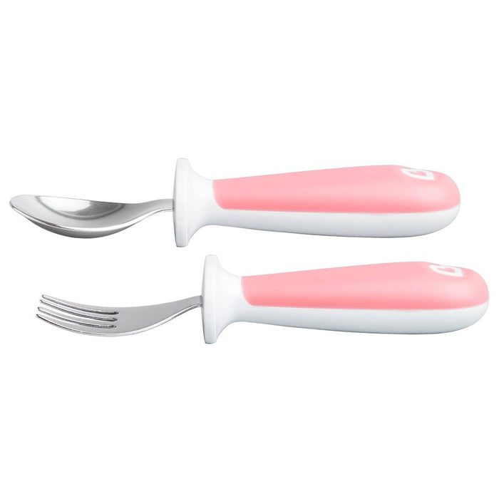 Munchkin Raise Toddler Fork and Spoon Set - 2pk - Pink