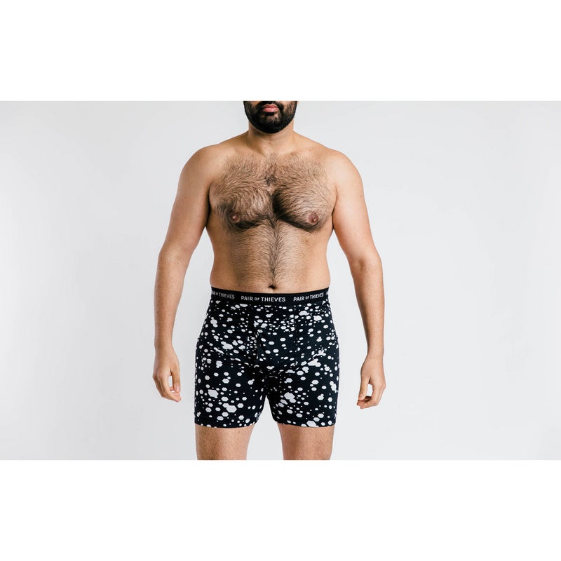 Pair of Thieves Men's Super Fit Long Leg Boxer Briefs 2pk - Black/White L