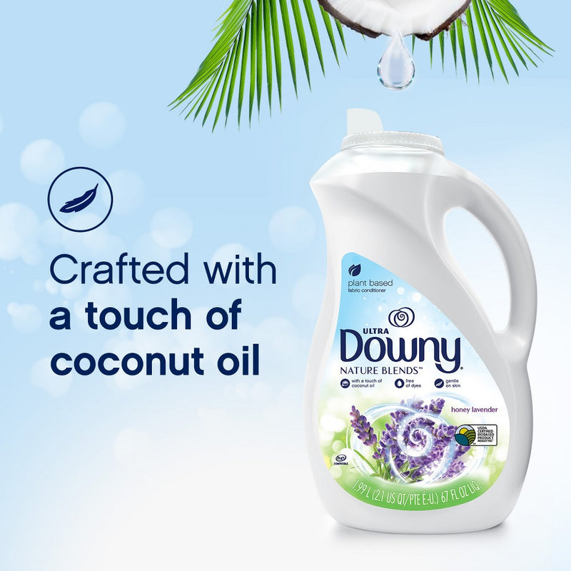 Downy Nature Blends Honey Lavender Scent Liquid Fabric Conditioner and Fabric Softener - 111 fl oz