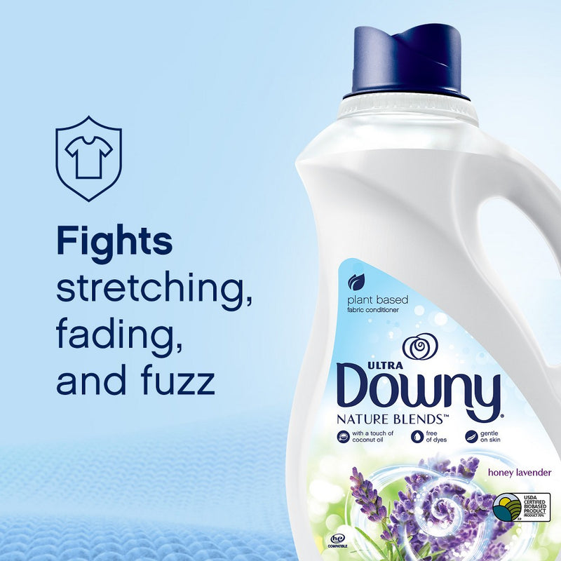 Downy Nature Blends Honey Lavender Scent Liquid Fabric Conditioner and Fabric Softener - 111 fl oz
