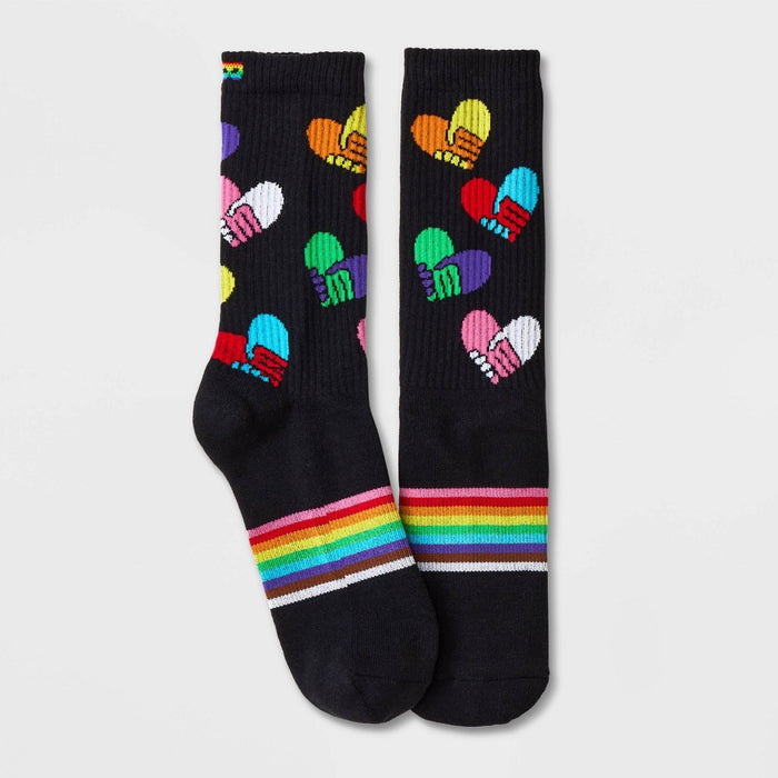 Pair of Thieves Men's Helping Hands Cushion Crew Socks - Black 6-12 *ADD 3 TO YOUR CART & 1 IS FREE!*