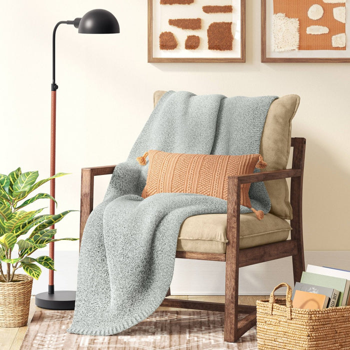Cozy Knit Throw Blanket Light Green - Threshold