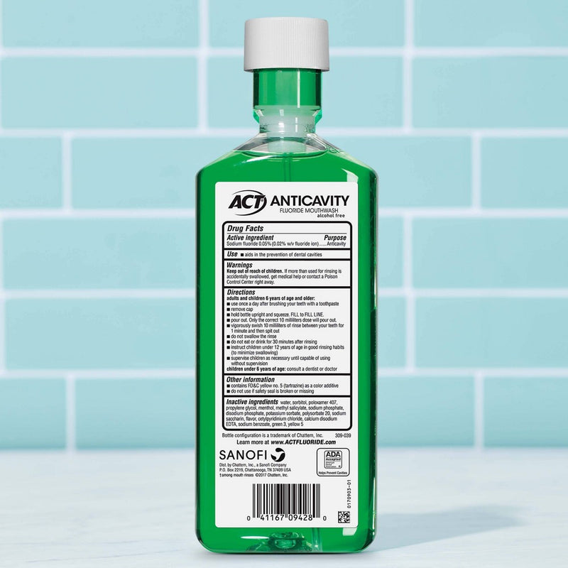 ACT Mint Fluoride Rinse - 18 fl oz