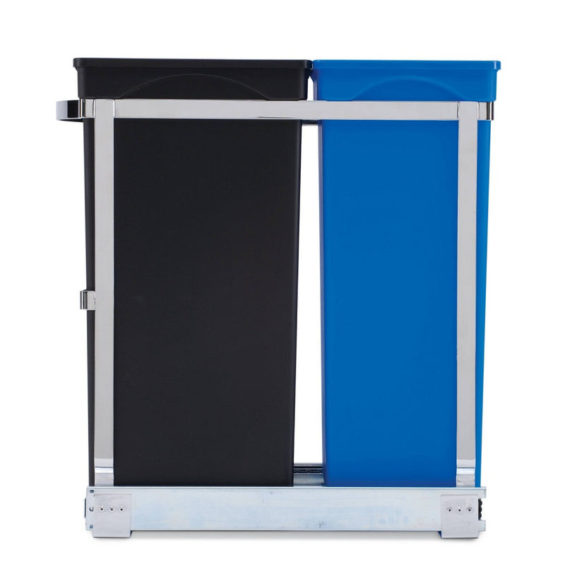 simplehuman 35L Under Counter Pull-Out Trash Can, Heavy-Duty Steel Frame