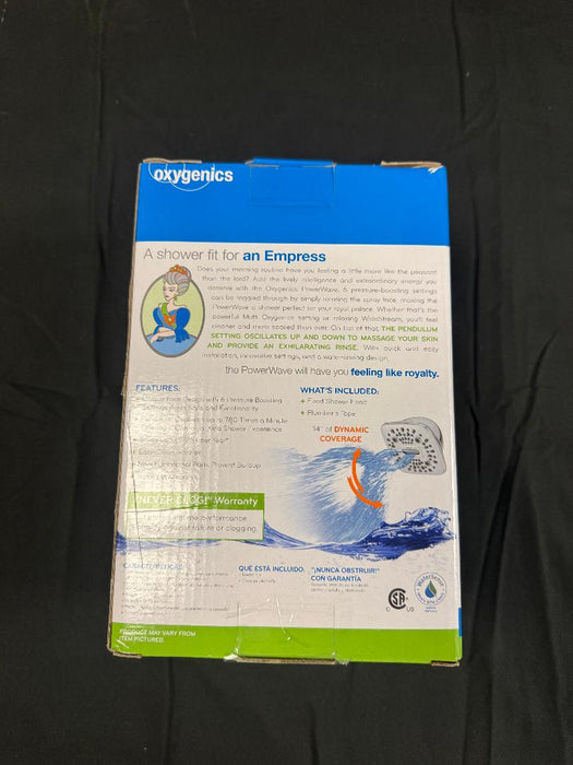 4.5" PowerWave 6 Spray WaterSense Shower Head Chrome - Oxygenics