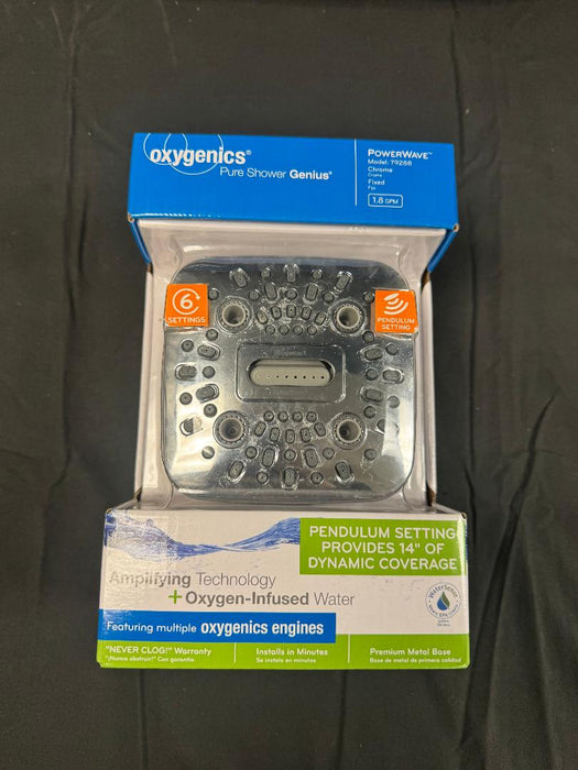 4.5" PowerWave 6 Spray WaterSense Shower Head Chrome - Oxygenics