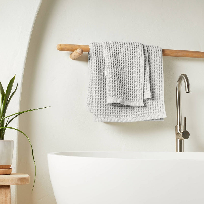 Waffle Hand Towel Gray - Casaluna