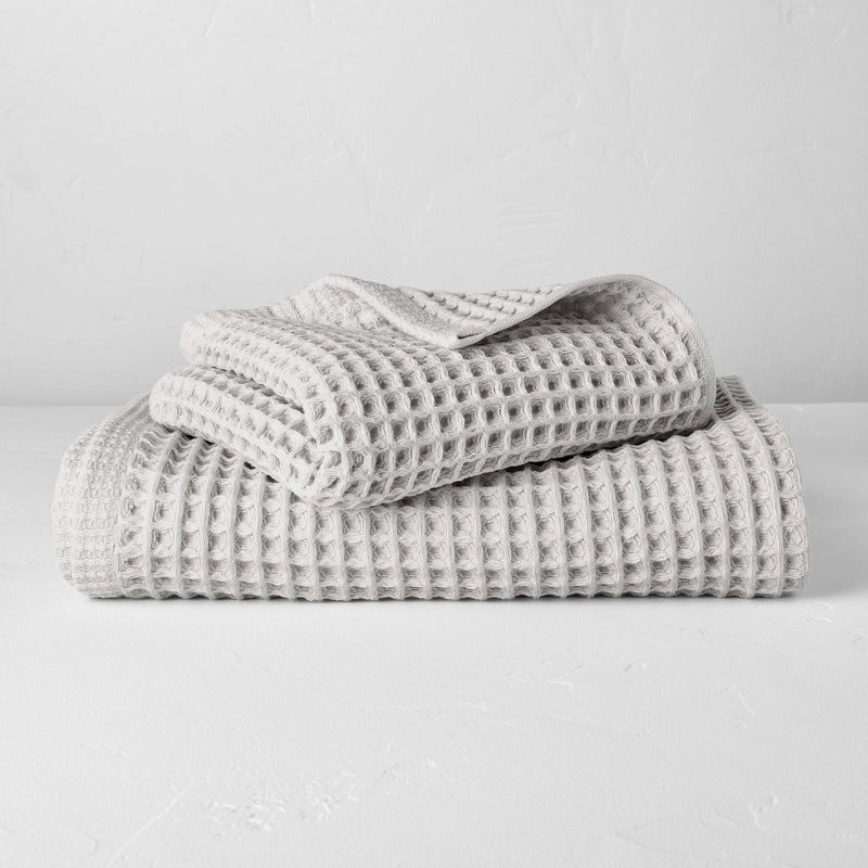 Waffle Hand Towel Gray - Casaluna