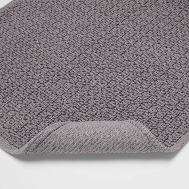 20"x34" Antimicrobial Bath Mat Dark Gray - Threshold