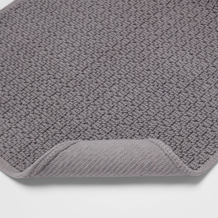 20"x34" Antimicrobial Bath Mat Dark Gray - Threshold