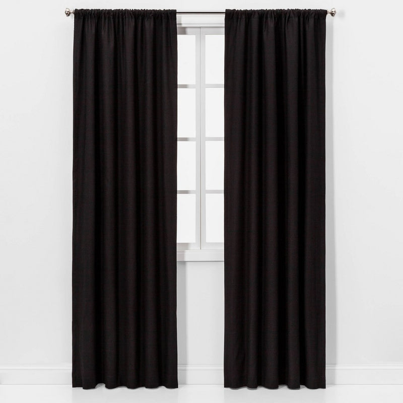 1pc 50"x84" Blackout Henna Window Curtain Panel Black - Project 62