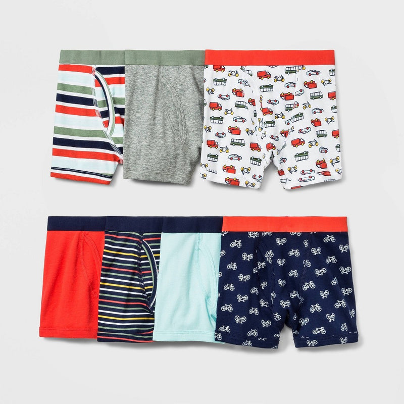 Toddler Boys' 7pk Truck Printed Boxer Briefs - Cat & Jack 4T