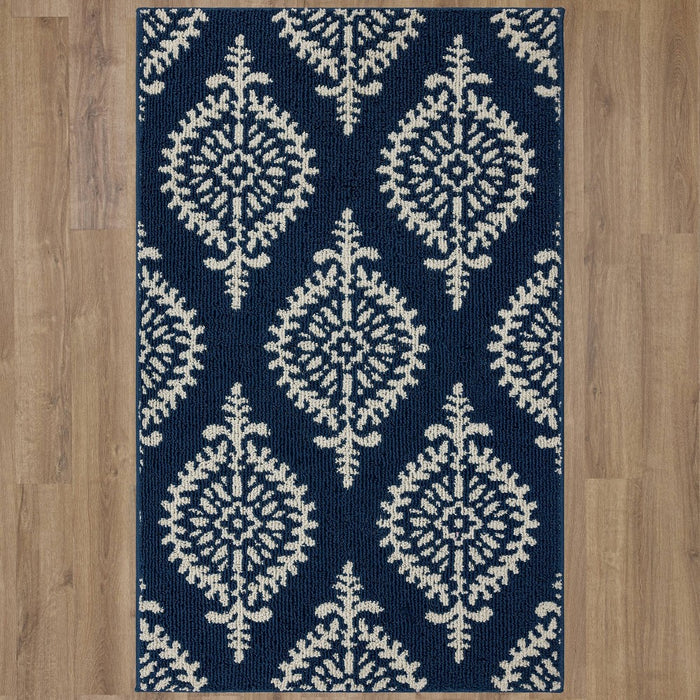 2'6"x4' Paisley Tufted Accent Rugs Indigo - Threshold