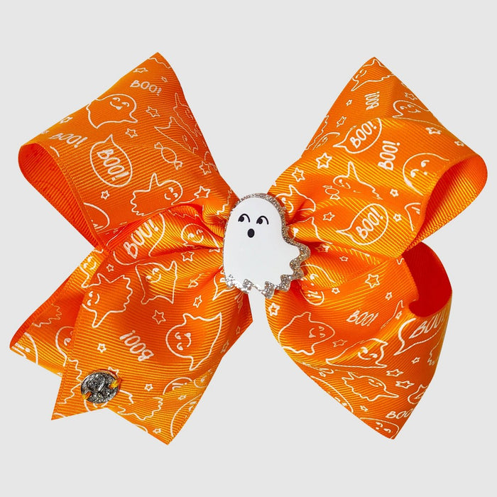 Girls' JoJo Siwa Halloween Ghost Bow Hair Clip - Orange