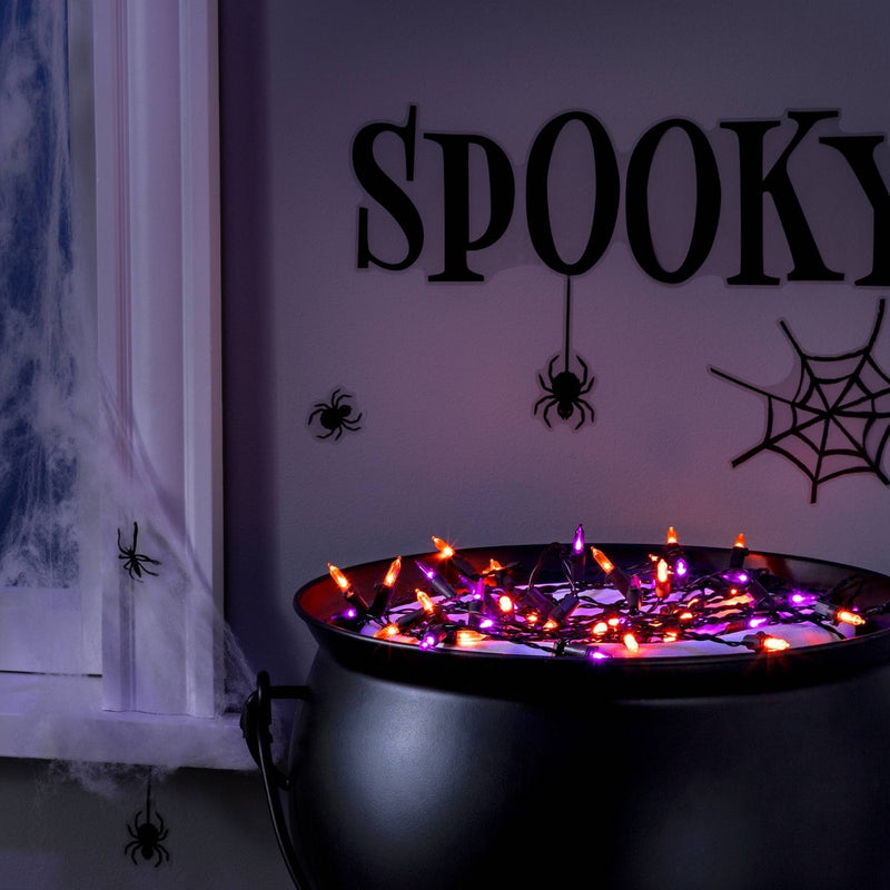 60ct LED Battery Operated Halloween String Lights Orange/Purple - Hyde & EEK! Boutique