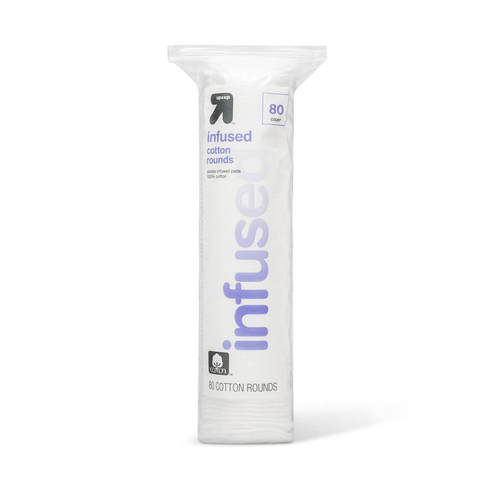 Infused Cotton Rounds Nail Polish and Makeup Remover Pads - 80ct - up & up