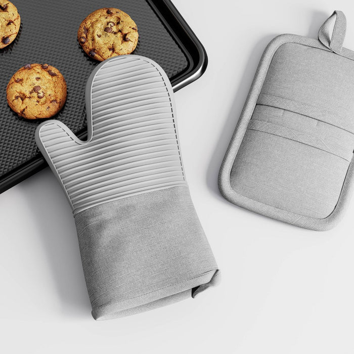 Cotton Oven Mitt Gray - Threshold