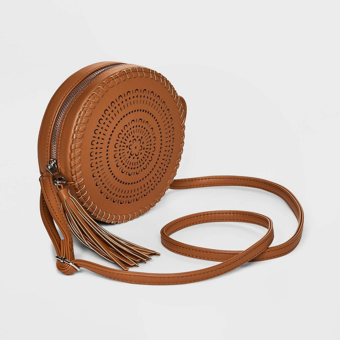 Girls' Circle Crossbody Bag - art class Tan