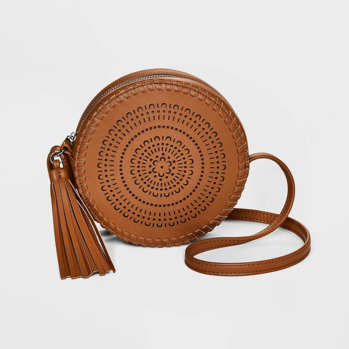 Girls' Circle Crossbody Bag - art class Tan