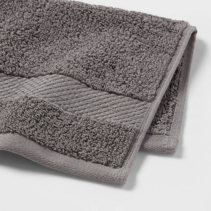 4pc Performance Plus Washcloths Dark Gray - Threshold