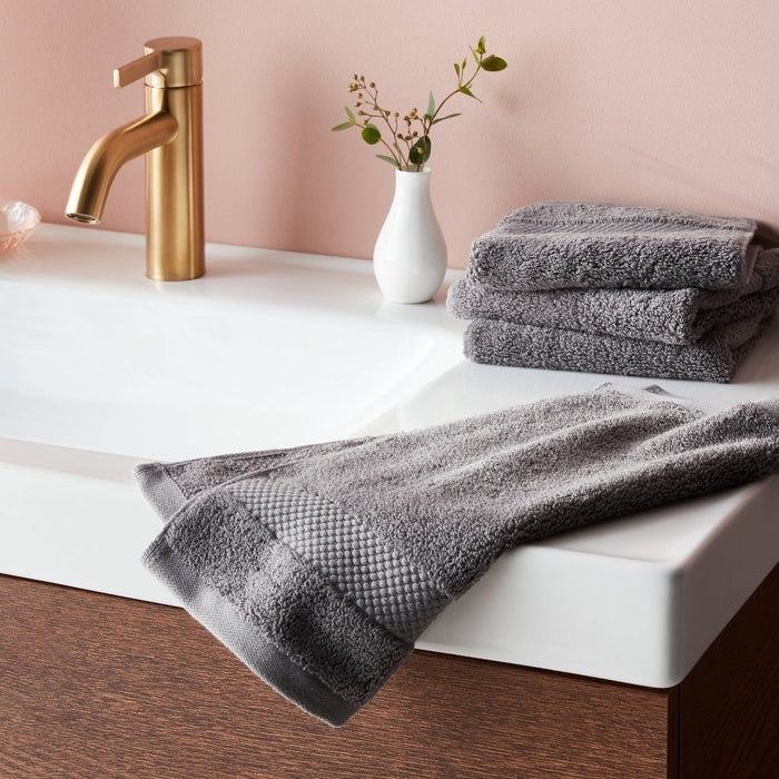 4pc Performance Plus Washcloths Dark Gray - Threshold