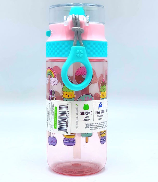 Ello 16oz Plastic Stratus Kids' Water Bottle Pink