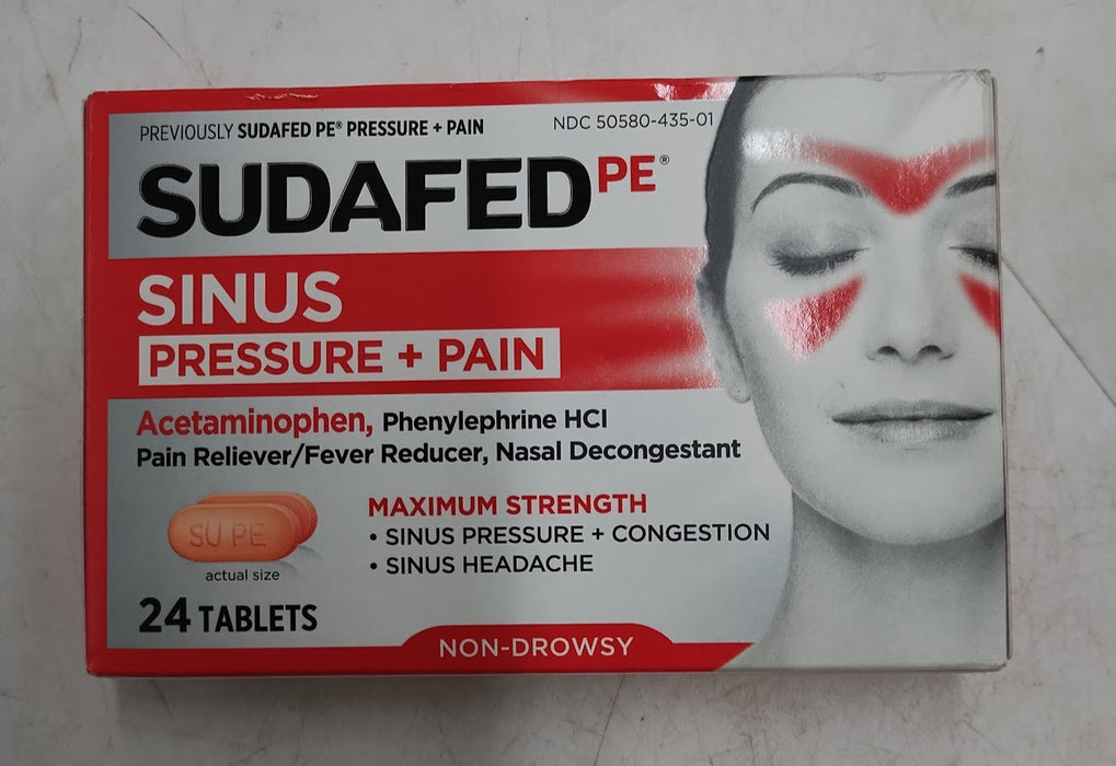 Sudafed PE Pressure + Pain Caplets - 24ct EXP 09/2027