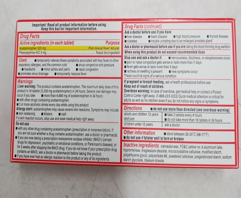 Sudafed PE Pressure + Pain Caplets - 24ct EXP 10/2027