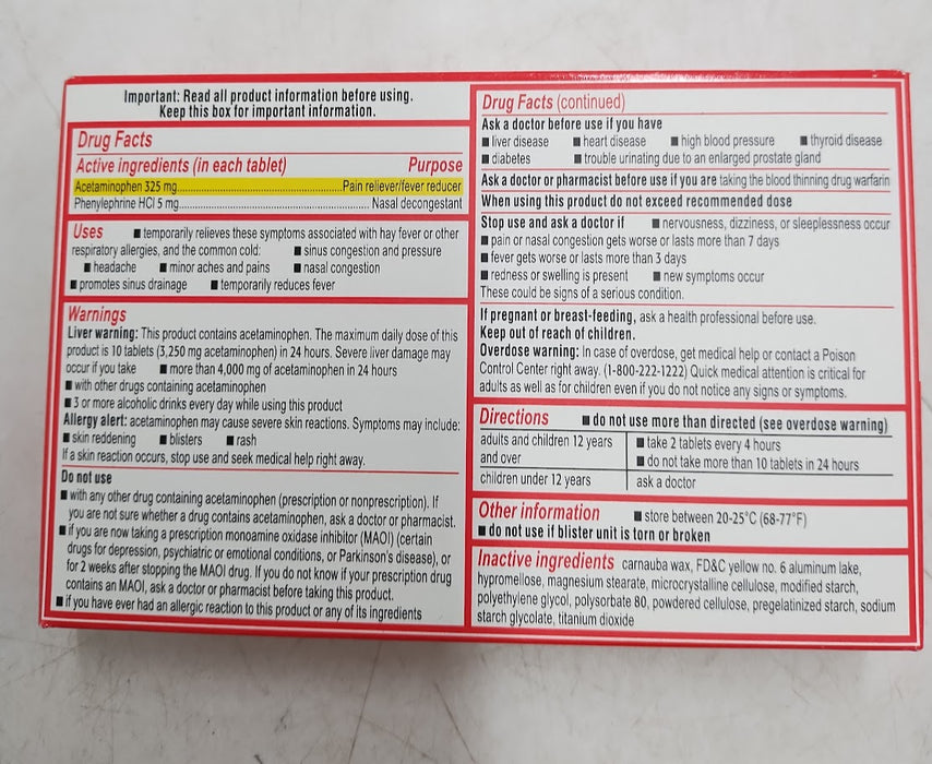 Sudafed PE Pressure + Pain Caplets - 24ct EXP 09/2027