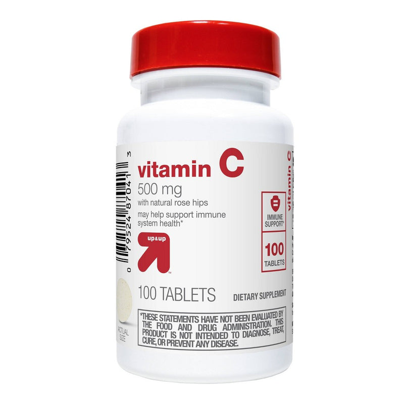 Vitamin C 500mg with Rose Dietary Supplement Tablets - 100ct - up & up