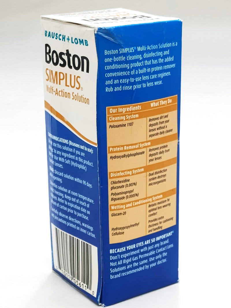 Bausch + Lomb Boston Simplus Multipurpose Contact Lens Solution EXP 11/26