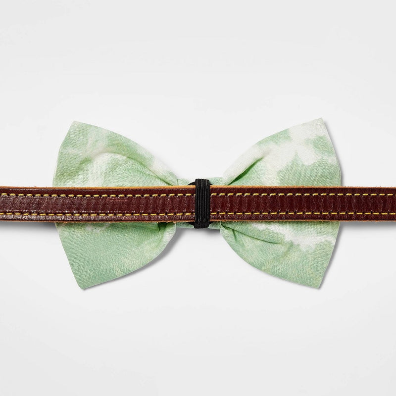 Tie-Dye Dog Bowtie - Green - Boots & Barkley