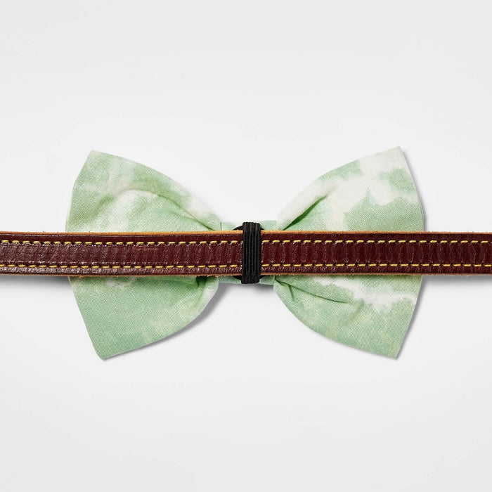 Tie-Dye Dog Bowtie - Green - Boots & Barkley
