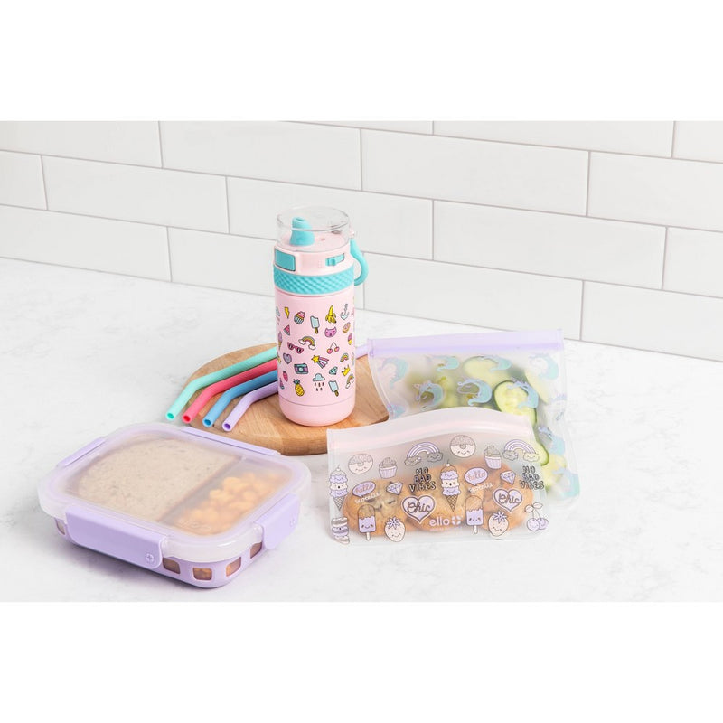 Ello 12oz Stainless Steel Ride Kids' Water Bottle Pink