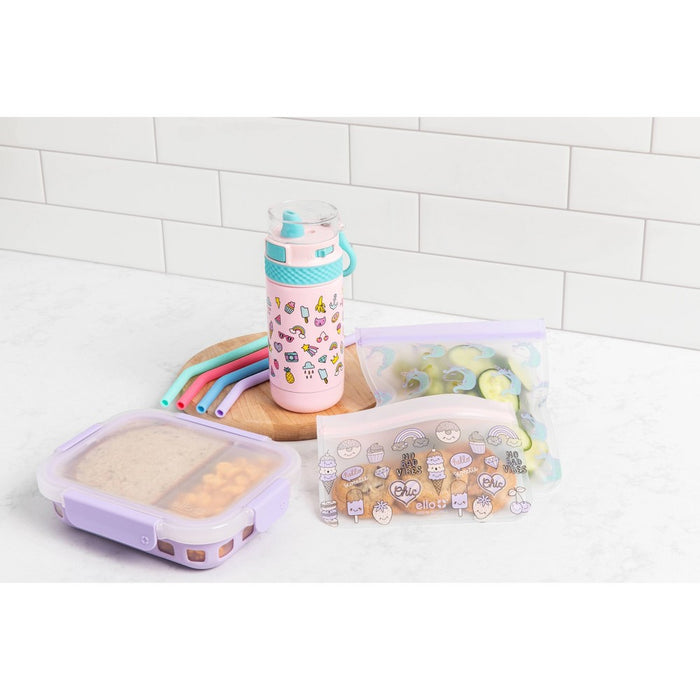 Ello 12oz Stainless Steel Ride Kids' Water Bottle Pink