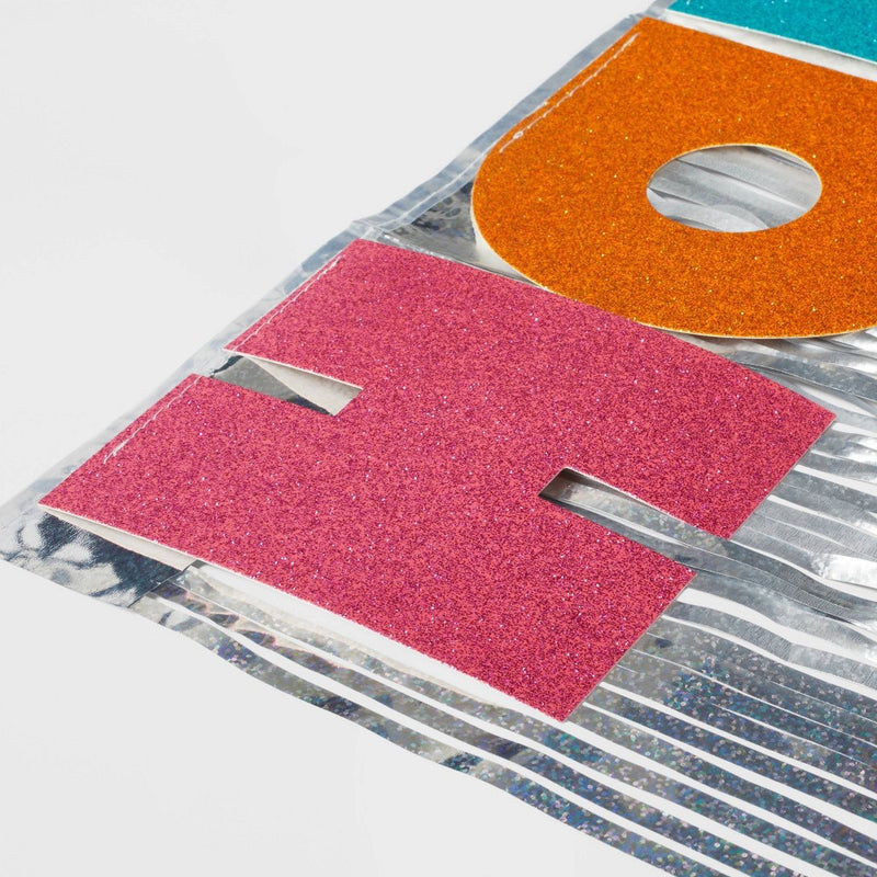 "Happy Birthday" Banner with Glitter - Spritz