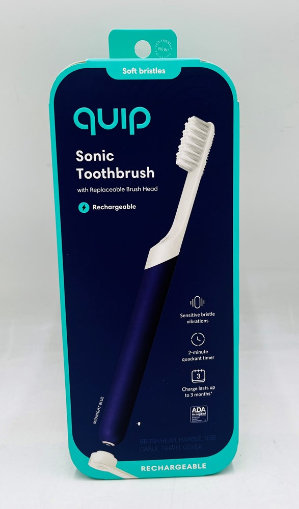 quip Rechargeable Sonic Electric Toothbrush - Plastic | Timer +Travel Case/Mount