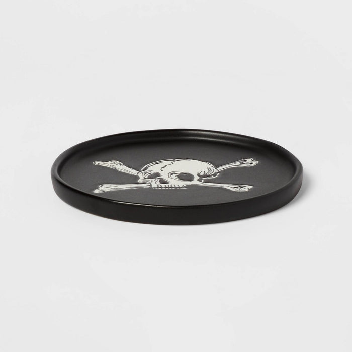Halloween Skull & Bones Stoneware Appetizer Plate - Threshold