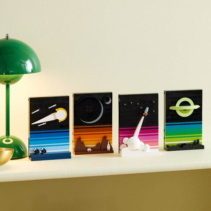 LEGO Ideas Tales of the Space Age, 4 Connectible 3D Postcard Models 21340