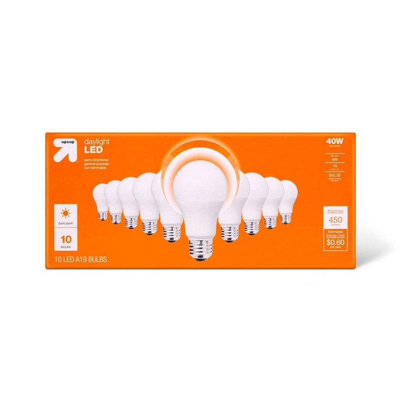 LED 40W 10pk Daylight CA Light Bulbs - up & up