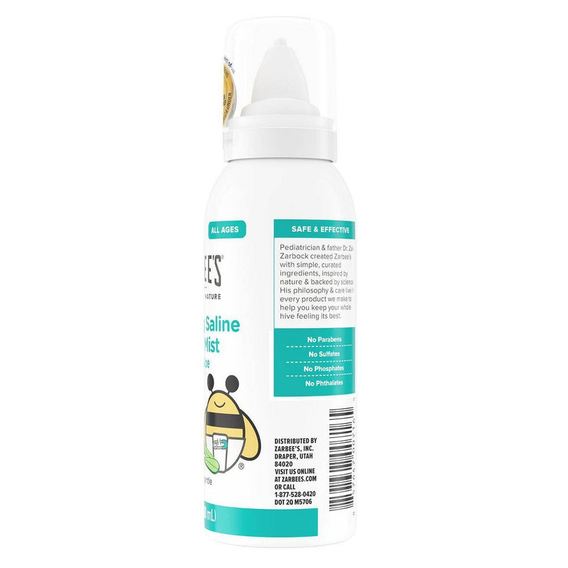 Zarbee's Soothing Saline Nasal Mist with Aloe - 3 oz