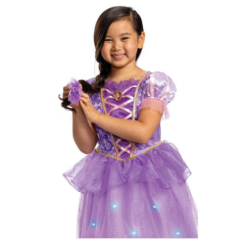 Kids' Disney Princess Rapunzel Deluxe Light Up Halloween Costume Dress M