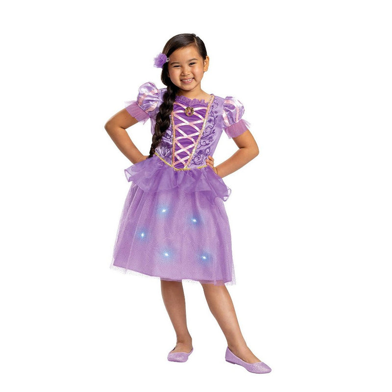 Kids' Disney Princess Rapunzel Deluxe Light Up Halloween Costume Dress M
