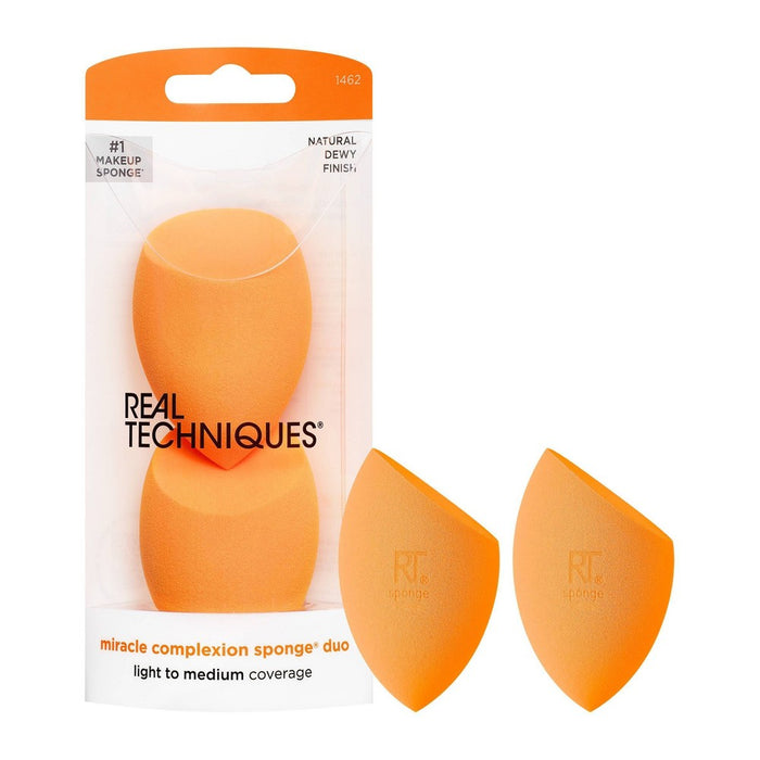 Real Techniques Sponge+ Miracle Complexion Sponge - Orange - 2ct