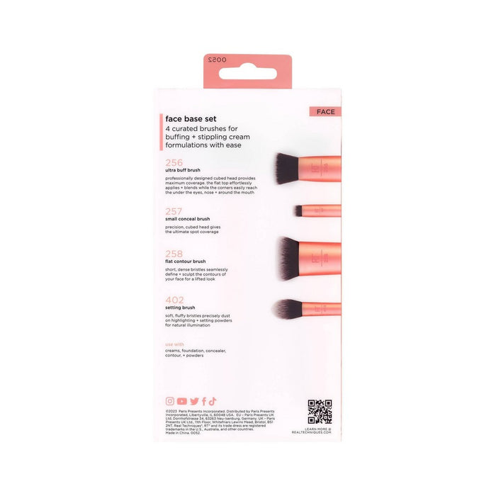 Real Techniques Face Base Makeup Brush Kit - 4pc