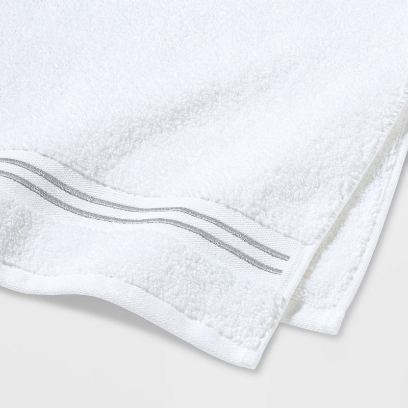 Spa Hand Towel Light Gray Stripe - Threshold Signature